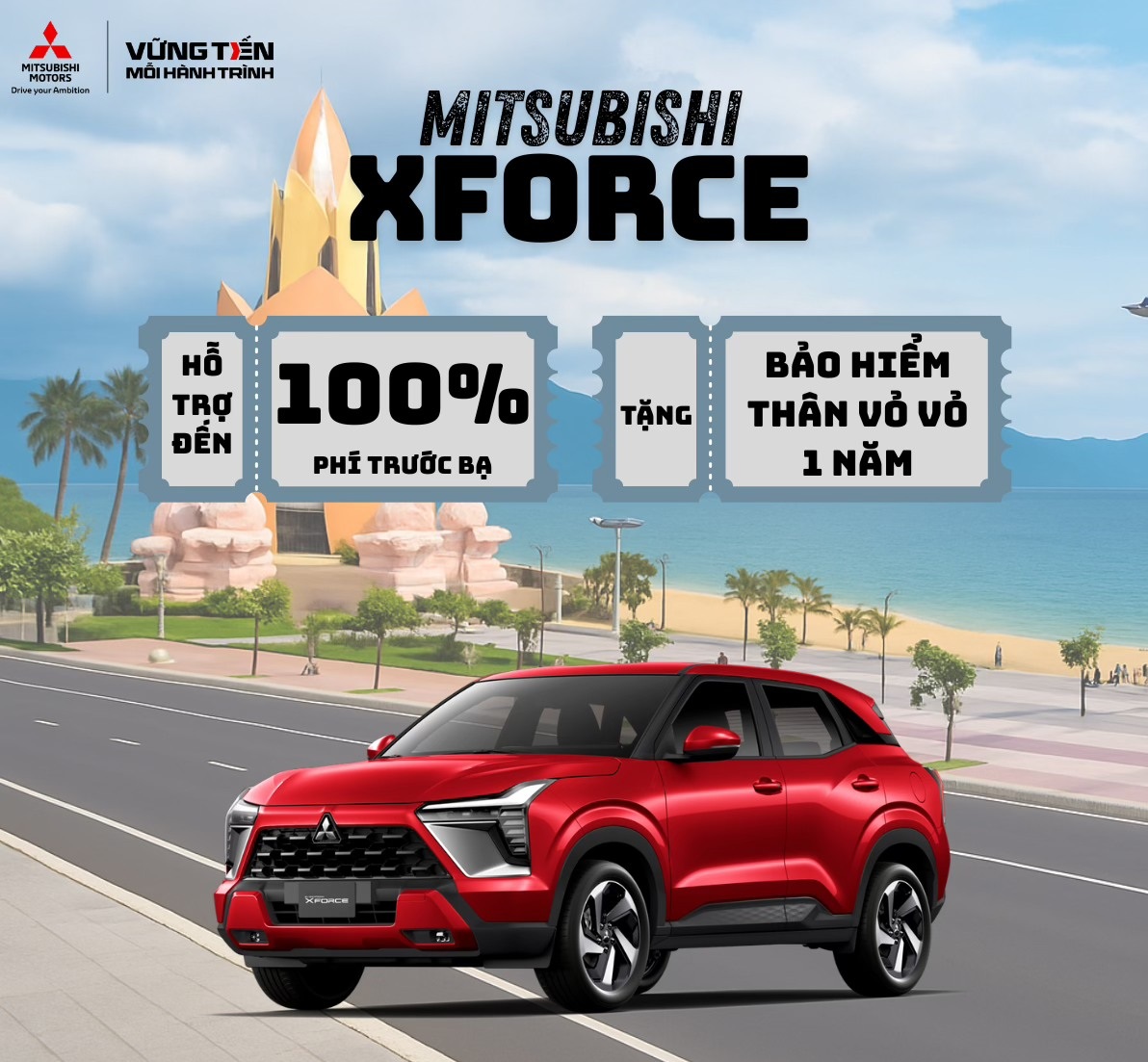 xforce 1 MITSUBISHI XFORCE 2025 – BỨC PHÁ PHONG CÁCH, ƯU ĐÃI LÊN TỚI 100% LỆ PHÍ TRƯỚC BẠ